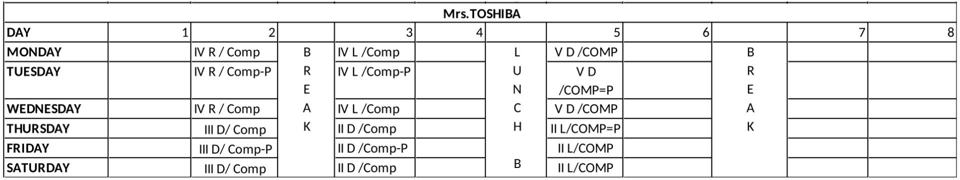 Time Table 2025-26